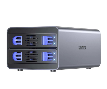 Akcesoria do dysków UNITEK Obudowa RAID SATA 2.5"/3.5" - 4 tryby, 40TB, USB-C, 10Gb/s S1308C01-EU